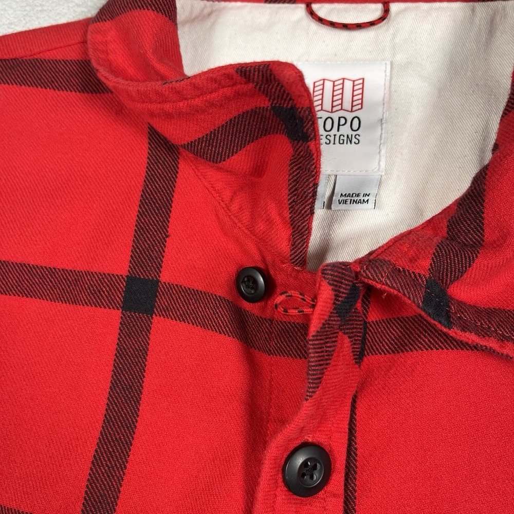 Topo Designs Mens Large Mountain Shirt Heavyweight Organic Cotton Flannel Plaid - Picture 3 of 8
